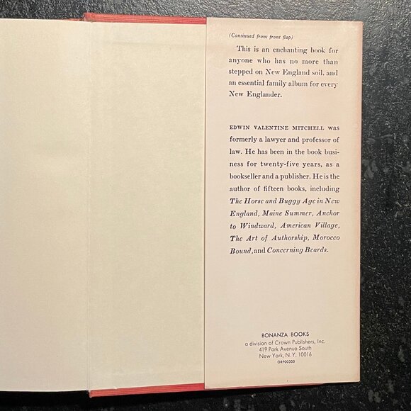 "It's an Old New England Custom," by Edwin Valentine Mitchell, 1946 Hardcover - Picture 5 of 10